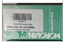 Erinnert Morovan Gel Nail Polish Remover (15ml) recalled due to Unapproved Chemicals Morovan is recalling its... Foto #1