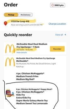 Consumer Review - Food Safety McDonald's, 1733 Southwest Loop 410, San Antonio, TX, USA 4/13/26 @10:15pm I purchased sweet tea lem... photo #1