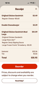 Consumer Review - Food Safety Chicken sandwich, Muncie, IN, USA My symptoms started halfway through my meal after I began eating a... photo #2