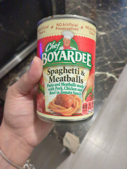 Reseña del consumidor - Seguridad alimentaria Chef Boyardee. Woodhaven, Queens, NY, USA I gave my son spaghetti & meats balls & about 3 hours late... foto #2