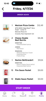 Consumer Review - Food Safety Taco Bell, Runway Pt, Colorado Springs, CO, USA My food showed up 40 minutes after I ordered it cold... photo #2