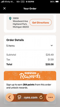 Popeyes Louisiana Kitchen, Woodward Avenue, Highland Park, MI, USA photo #1