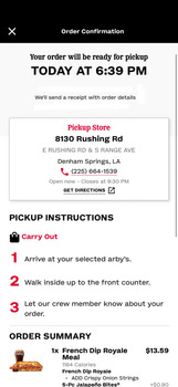 Consumer Review - Food Safety Arby's, Rushing Road East, Denham Springs, LA, USA Me and my wife and toddler ate at Arby’s yesterda... photo #1