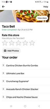 Consumer Review - Food Safety Taco Bell, Gull Road, Kalamazoo, MI, USA My teenage son had the cantina chicken burrito from Taco be... photo #1