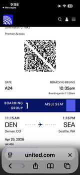 Consumer Review - Food Safety United Airlines From Seattle to Denver Flight from SEA to Denver on Monday 4/27/2026 then again on W... photo #1