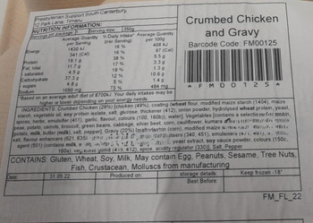 Food Recall Crumbed Chicken & Gravy recalled due to Plastic Contamination Presbyterian Support Services (South C... photo #2
