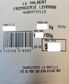 Rappel d'aliments Charcuterie La Bastille Cheeses and Meat products recalled due to Undeclared Allergens Charcuterie L... photo #3
