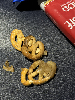 Consumer Food Safety Report American Airlines - AA 3204 - From Phoenix  to Los Angeles I was given a bag of pretzels in the dark... photo #2