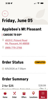 Consumer Review - Food Safety Applebee's Grill + Bar, East Pickard Road, Mount Pleasant, MI, USA June 5 th 2026 
3 cheese chicken... photo #2