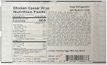 Reclame de Alimentos Ready-To-Eat Chicken Caesar Wrap Products recalled due to Listeria Contamination Taher, Inc. has iss... foto #3