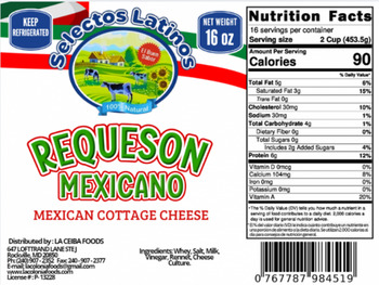 Food Recall Soft Ricotta Cheese, Mexican Cottage Cheese recalled due to Listeria La Ceiba Foods Latin Market Inc... photo #3