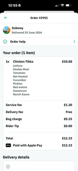 Consumer Review - Food Safety Subway, Wragby Road, Lincoln, UK I ordered a chicken Tikka salad yesterday and found raw uncooked ch... photo #3