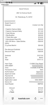 Consumer Review - Food Safety Good Fortune St. Pete, 1st Avenue South, St. Petersburg, FL, USA Food poisoning/ severe cramping, vo... photo #3