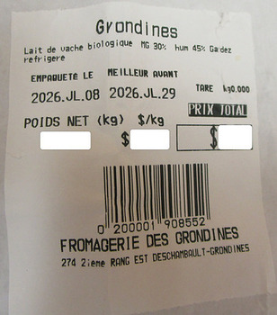 Food Recall Grondines and Lachevrotière Cheeses recalled due to Staphylococcus Aureus Fromagerie Des Grondines h... Foto #2