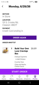 Consumer Review - Food Safety 131 South Crooks Road, Clawson, MI, USA I added a copy of my order from the app.  I ate there around... photo #2