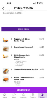 Consumer Review - Food Safety Taco Bell, Veterans Parkway, Bloomington, IL, USA I had Taco Bella I ordered a Melty Pepper Jack Ste... photo #4
