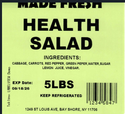 Recalls Made Fresh Salads Deli Style Salads and Cream Cheese recalled due to Listeria Product Name: Made Fre... photo #49