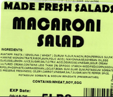 Recalls Made Fresh Salads Deli Style Salads and Cream Cheese recalled due to Listeria Product Name: Made Fre... photo #44