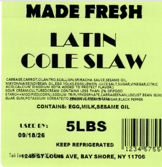 Recalls Made Fresh Salads Deli Style Salads and Cream Cheese recalled due to Listeria Product Name: Made Fre... photo #46