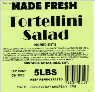 Recalls Made Fresh Salads Deli Style Salads and Cream Cheese recalled due to Listeria Product Name: Made Fre... photo #56