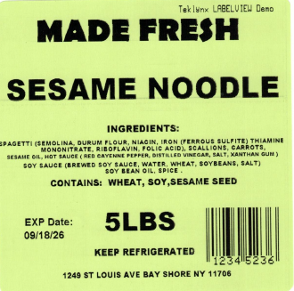 Recalls Made Fresh Salads Deli Style Salads and Cream Cheese recalled due to Listeria Product Name: Made Fre... photo #28