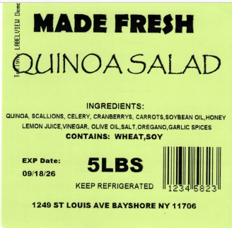 Recalls Made Fresh Salads Deli Style Salads and Cream Cheese recalled due to Listeria Product Name: Made Fre... photo #16