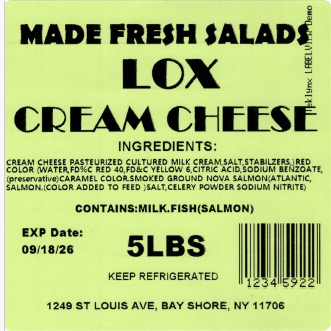 Recalls Made Fresh Salads Deli Style Salads and Cream Cheese recalled due to Listeria Product Name: Made Fre... photo #29
