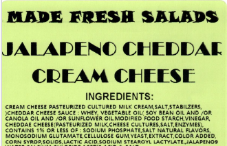 Recalls Made Fresh Salads Deli Style Salads and Cream Cheese recalled due to Listeria Product Name: Made Fre... photo #27