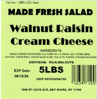 Recalls Made Fresh Salads Deli Style Salads and Cream Cheese recalled due to Listeria Product Name: Made Fre... photo #24