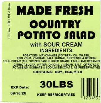 Recalls Made Fresh Salads Deli Style Salads and Cream Cheese recalled due to Listeria Product Name: Made Fre... photo #52