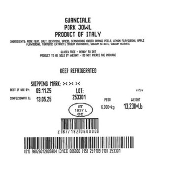 Recalls Prime Line and Ferrarini Recall Ready to Eat Pork Guanciale for Listeria Product Name: Prime Line an... photo #3
