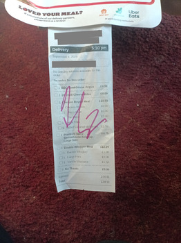 Verbraucherbewertung – Lebensmittelsicherheit Burger King, Etruria Road, Hanley, Stoke-on-Trent, UK We ordered a takeaway from burger king Etruria... Foto #2