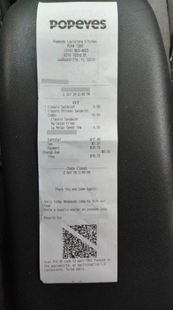 Consumer Review - Food Safety Popeyes Louisiana Kitchen, 103rd Street, Jacksonville, FL, USA Order placed: 2:48 pm Did not make it... photo #3