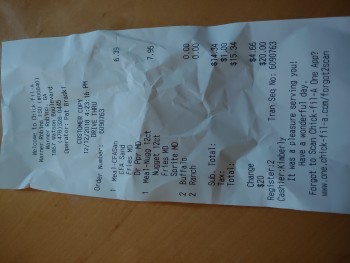 Avis du consommateur - Sécurité alimentaire Chick-fil-A, Watson Boulevard, Warner Robins, GA, USA My son and I went to chick fil a around 4:30 p... photo #1