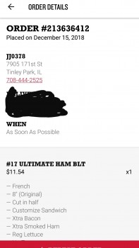 Jimmy John's, West 171st Street, Tinley Park, IL, USA photo-153429 Got Food Poisoning? Report it now