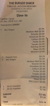 The Burger Shack, Lee Jackson Memorial Highway, Chantilly, VA, USA photo-154122 Got Food Poisoning? Report it now