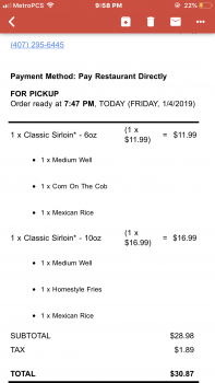 Avis du consommateur - Sécurité alimentaire Chili's Grill & Bar, West Colonial Drive, Orlando, FL, USA I went to chili’s on January 4,2018 aroun... photo #2