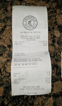Chipotle Mexican Grill, East Craig Road, North Las Vegas, NV, USA photo-158304 Got Food Poisoning? Report it now