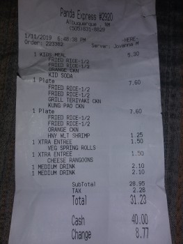 Panda Express, Central Avenue Southwest, Albuquerque, NM, USA photo-158359 Got Food Poisoning? Report it now