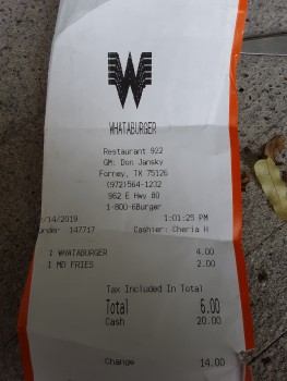 Whataburger, U.S. 80, Forney, TX, USA Foto #1