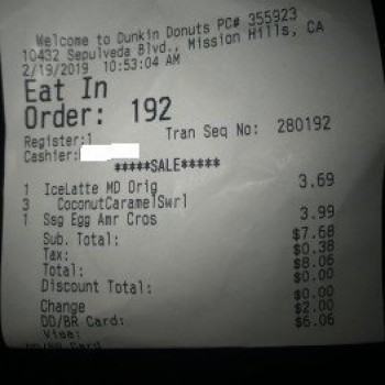 Dunkin' Donuts, Sepulveda Boulevard, Mission Hills, CA, USA صورة فوتوغرافية #1