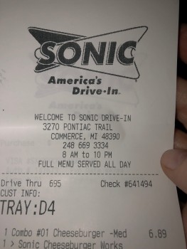 Sonic Drive-In, North Pontiac Trail, Commerce, MI, USA photo #1