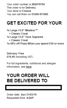 Domino's Pizza, Mill Green Way, Clowne, Chesterfield, UK photo #1