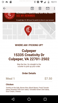 Chipotle Mexican Grill, Creativity Drive, Culpeper, VA, USA Foto #1