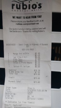 Rubio's, Sand Creek Road, Brentwood, California, USA foto #1