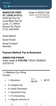 Wingstop, 3203 Southwest Port Saint Lucie Boulevard, Port Saint Lucie, Florida, USA photo #1