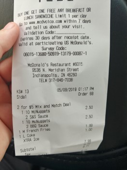 McDonald's, 9536, N Meridian St, Indianapolis, IN 46260, USA Foto #1