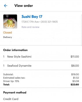 Sushi Bay 17, East 17th Avenue, Denver, CO, USA photo #1 Got Food Poisoning? Report it now Sushi Bay 17, East 17th Avenue, Denver, CO, USA, photo #1 Got Food Poisoning? Report it now