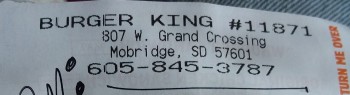 Burger King, Mobridge, SD, USA photo #1 Got Food Poisoning? Report it now Burger King, Mobridge, SD, USA, photo #1 Got Food Poisoning? Report it now