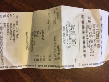 Taco Bell, Centennial Boulevard, Independence, KY, USA photo #1 Got Food Poisoning? Report it now Taco Bell, Centennial Boulevard, Independence, KY, USA, photo #1 Got Food Poisoning? Report it now